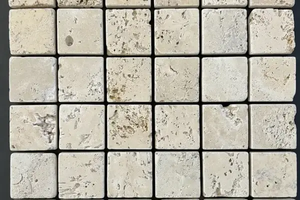 Mozaic Travertin Clasic antichizat 4,8×4,8×1 cm v2