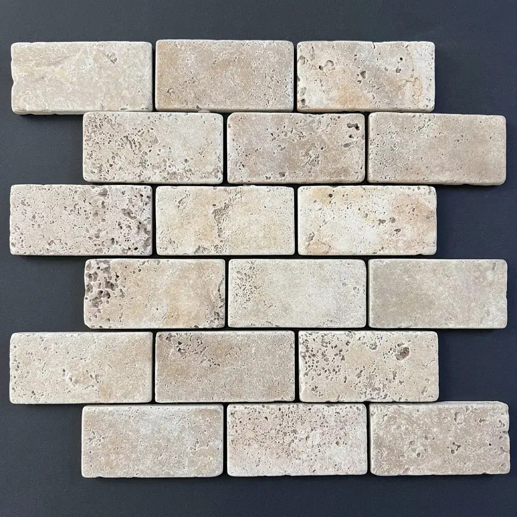 Mozaic Travertin Golden mistique antichizat 48x10x1 cm v5 Piatra Naturala - Toate Produsele