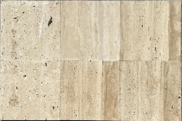 Travertin Light Vein Cut lustruit nechituit 40 x 40 x 18 cm scaled