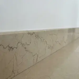 Plinta marmura Botticino Royal lustruit 60 x 7 x 2 cm  - 1 lungime bizotata
