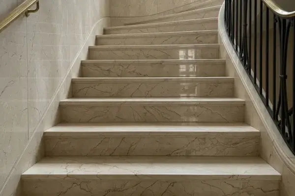 treapta marmura botticino royal 600x400 - Treapta marmura Botticino Royal lustruit 105 x 33 x 2 cm  - 1 lungime bizotata trepte-si-contratrepte